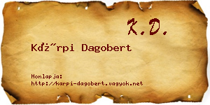 Kárpi Dagobert névjegykártya